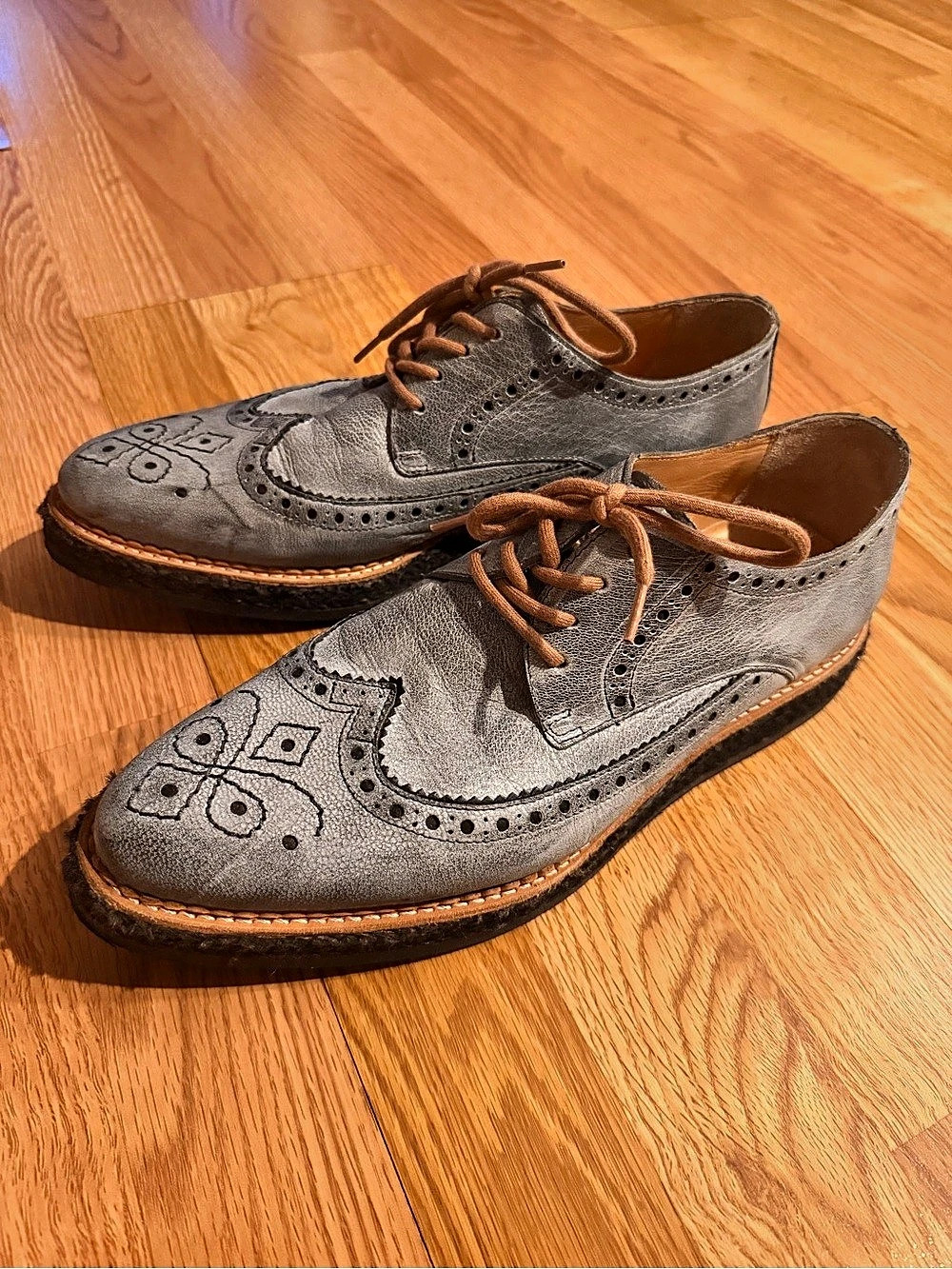 Diesel Men's Gray Brogue Oxfords
